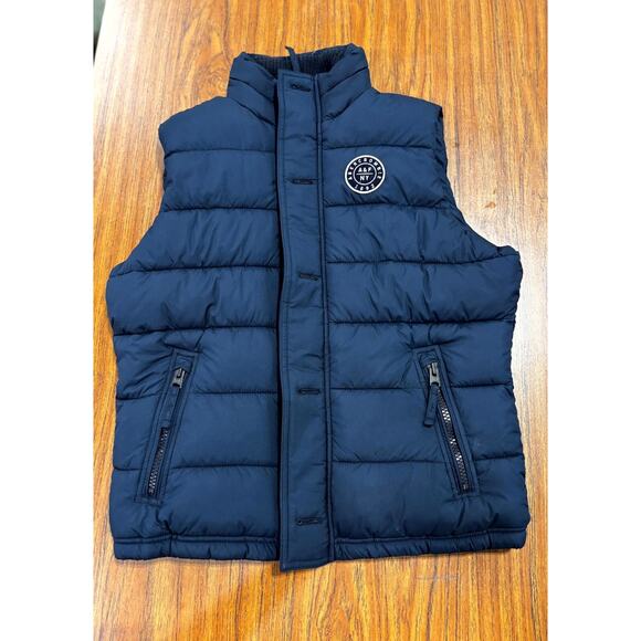 Abercrombie & Fitch Other - Vintage Y2K Abercrombie & Fitch Puffer Vest S Navy Soft Fleece Lined Mock Neck